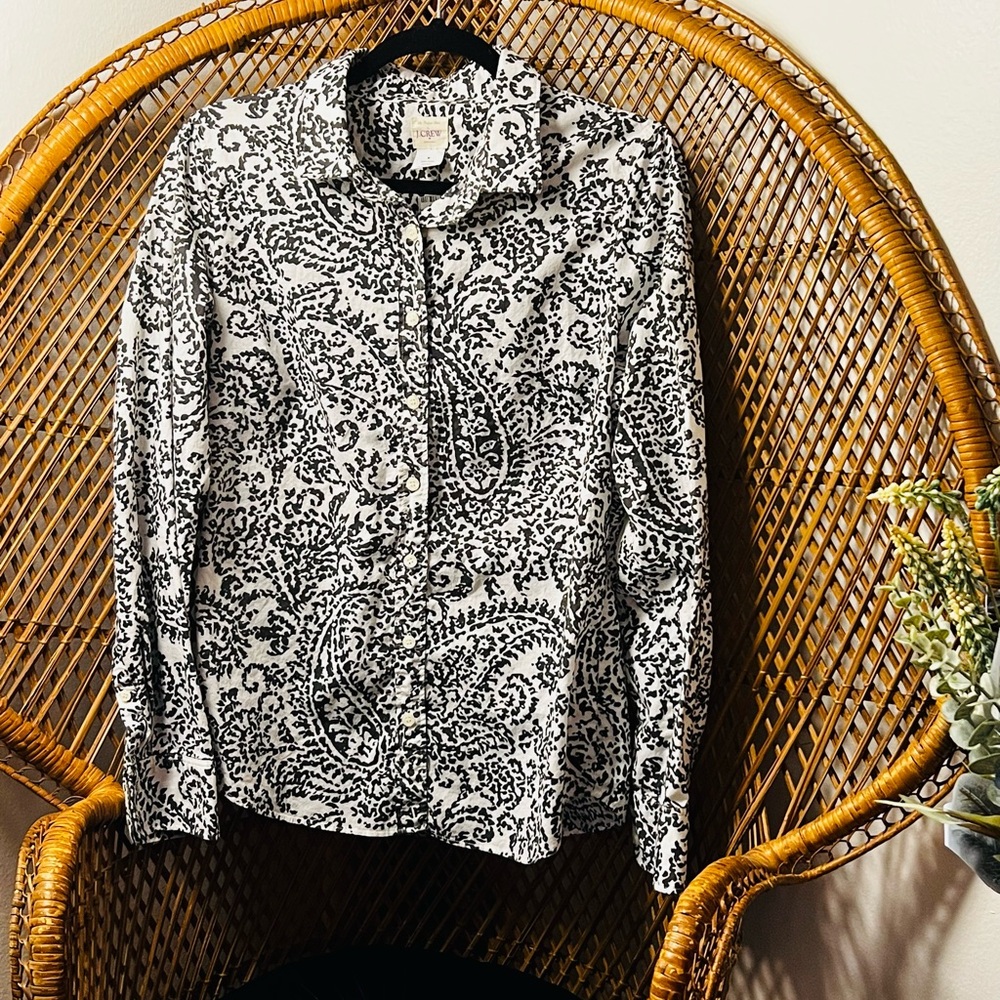 J.CREW The Perfect Shirt Paisley Button Down